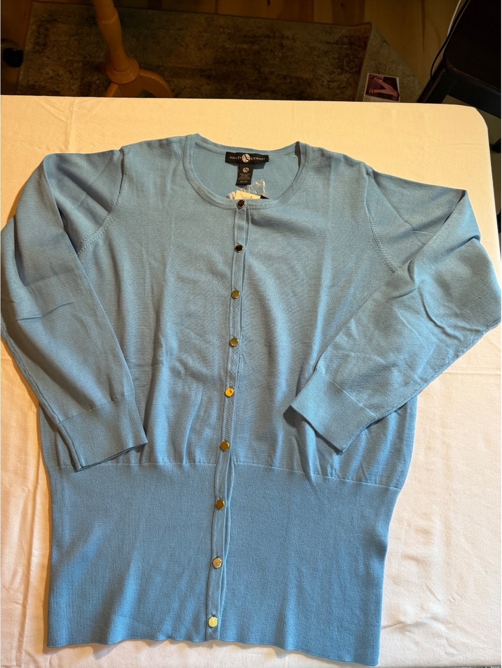 Ashley Stewart Light Blue Rayon Blend Cardigan Size 18/20